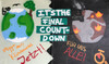 Plakat mit Slogan "It's the final countdown"